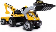 SMOBY Traktorius pedalinis su priekaba Builder Max oranžinis, 7600710301/7600710304