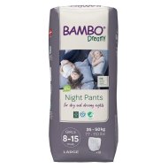 BAMBO sauskelnės - kelnaitės DREAMY NIGHT 8-15 m. mergaitėms, 35-50 kg, 10 vnt., BAMBN9890