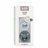 BIBS čiulptukai, Colour Symmetrical, 2 vnt, 0-6 mėn., Baby Blue/Petrol, 1 dydis