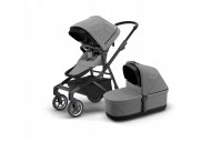 THULE SLEEK vežimėlis+lopšys, grey/black, 11000023