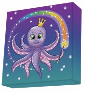 DOTZ BOX kūrybinis rinkinys piešimas deimantais magical octopus 15x15cm, 11NDBX063