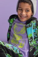 COCCODRILLO marškinėliai trumpomis rankovėmis DIGITAL WORLD KIDS, violetiniai, WC3143205DWK-016