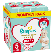 PAMPERS Sauskelnės-kelnaitės Premium Monthly 5 dydis, 102 vnt., 81772333