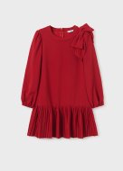 MAYORAL suknelė ilgomis rankovėmis 8A, raudona, 7954-90