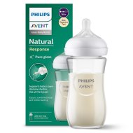 PHILIPS AVENT stiklo buteliukas kūdikiams 240 ml su lėto pratekėjmo žinduku, 1mėn+, Natural Response, SCY933/01