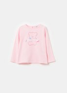 OVS marškinėliai ilgomis rankovėmis, šviesiai rožiniai, , 001967689