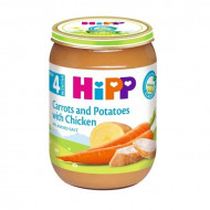 HiPP ekologiška morkų ir bulvių tyrelė su vištiena 4m+ 190g 6264