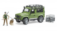 BRUDER automobilis Land Rover Defender su miškininku ir šunimi, 02587