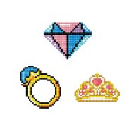 DIAMOND DOTS kūrybinis rinkinys piešimas deimantais GEM, 3 lipdukai, DTZ12.014