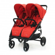 VALCO BABY vežimėlis dvynukams SNAP DUO, fire red, 9885
