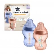 TOMMEE TIPPEE buteliukas CLOSER TO NATURE, 260 ml, 0 m+, 2 vnt., 42255005
