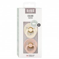 BIBS čiulptukai, Colour Symmetrical, 2 vnt, 0-6 mėn., Ivory/Blush, 1 dydis