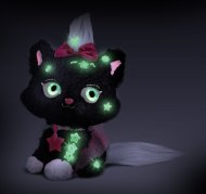 SHIMMER STARS švytinti tamsoje pliušinė katė juoda, S21305