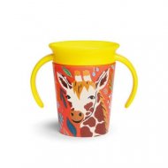 MUNCHKIN mokomasis puodelis su rankenomis, žirafa, Miracle 360 Wildlove, 6mėn+, 177 ml, 05183301