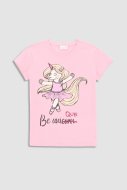 COCCODRILLO marškinėliai trumpomis rankovėmis EVERYDAY GIRL, rožiniai, WC3143203EVG-007-0