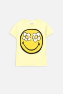COCCODRILLO marškinėliai trumpomis rankovėmis EVERYDAY GIRL C, geltoni, WC4143201VGC-004