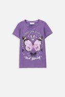 COCCODRILLO marškinėliai trumpomis rankovėmis EVERYDAY GIRL A, violetiniai, WC4143216VGA-016-