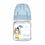 CANPOL BABIES plataus kaklelio buteliukas EASYSTART BONJOUR PARIS, 120 ml, 35/231_blu