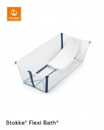 STOKKE sulankstoma vonelė su gultuku FLEXI BATH® X-LARGE, transparent blue, 639602