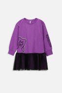 COCCODRILLO suknelė ilgomis rankovėmis JOYFUL PUNK KIDS, violetinė, WC4129101JPK-016-0
