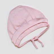 VILAURITA kepurė kūdikiui išvirkščiomis siūlėmis SHARLOTTE, rožinė, 44 cm, art 58