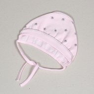 VILAURITA kepurė kūdikiui išvirkščiomis siūlėmis LIZETTE, rožinė, 44 cm, art 31
