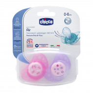 CHICCO čiulptukas Physio Air silicone 0-6m 2vnt Pink
