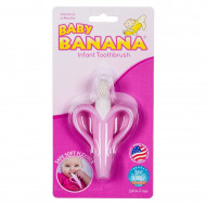 BABY BANANA dantų šepetėlis kūdikiams Banana Pink 3-12 m. BR003P