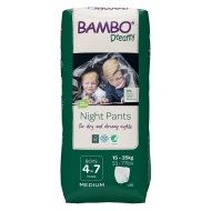 BAMBO sauskelnės - kelnaitės DREAMY NIGHT 4-7 m. berniukams, 15-35 kg, 10 vnt., BAMBN9883