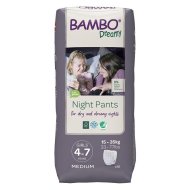 BAMBO sauskelnės - kelnaitės DREAMY NIGHT 4-7 m. mergaitėms, 15-35 kg, 10 vnt., BAMBN9867