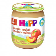 HiPP ekologiška bananų ir persikų tyrelė 4m+ 125g 4396
