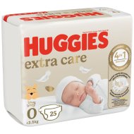 HUGGIES sauskelnės, Extra Care, 0 dydis, 3.5kg, 25 vnt., 2590101