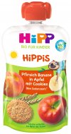 HiPP ekologiška obuolių, persikų ir bananų tyrelė su sausainiais, 1Y+, 100g, 847000