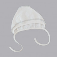 VILAURITA kepurė kūdikiui išvirkščiomis siūlėmis MUMO, balta, 44 cm, art 746