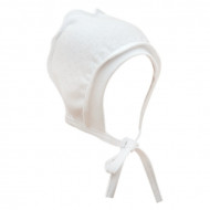 LORITA kepurė kūdikiui išvirkščiomis siūlėmis, balta, 40 cm, 28-95