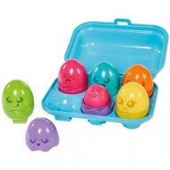 TOMY rinkinys Spalvingi kiaušiniai Hide & Squeak Bright Chicks, E73081C
