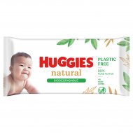 HUGGIES drėgnos kūdikių servetėlės NATURAL BIODEGRADABLE, 48 vnt., 3718002