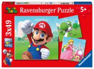 RAVENSBURGER dėlionės Super Mario, 3x49d., 5186