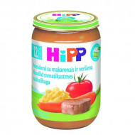 HiPP ekologiška pomidorų su makaronais ir vištiena tyrelė 220g 12m+ 6833