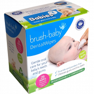 BRUSH-BABY servetėlės kūdikių dantenoms, 28 vnt.