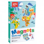 APLI KIDS magnetinis žaidimas Pasaulio žemėlapis, 16494