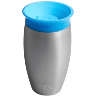 MUNCHKIN nerūdijančio plieno puodelis, Miracle 360, mėlynas, 12mėn+, 296ml, 01245001