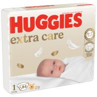 HUGGIES sauskelnės EXTRA CARE 1, 2-5kg, 84 vnt., 2593241