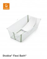 STOKKE sulankstoma vonelė su gultuku FLEXI BATH® X-LARGE, transparent green, 639604