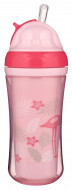CANPOL BABIES sportinis puodelis su silikoniniu šiaudeliu, flamingo, 260 ml, 74/050