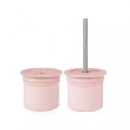 MINIKOIOI puodelis SIP+SNACK 2in1, 6m+, Pinky Pink / Powder Grey, 101260002