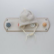 VILAURITA merino vilnos kepurė, pilka/ecru, 48 cm, art 517