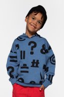 COCCODRILLO džemperis su gobtuvu EVERYDAY BOY A, mėlynas, WC4132301VBA-014-