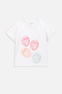 COCCODRILLO marškinėliai trumpomis rankovėmis SUMMER CAMP KIDS, balti, WC4143201SCK-001-