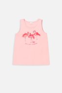 COCCODRILLO marškinėliai be rankovių EVERYDAY GIRL C, rožiniai, WC4143304VGC-007